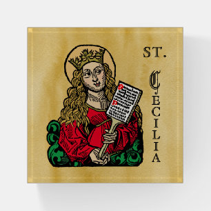 St. Cecilia with Hymn Board (Nuremberg) Paperweight