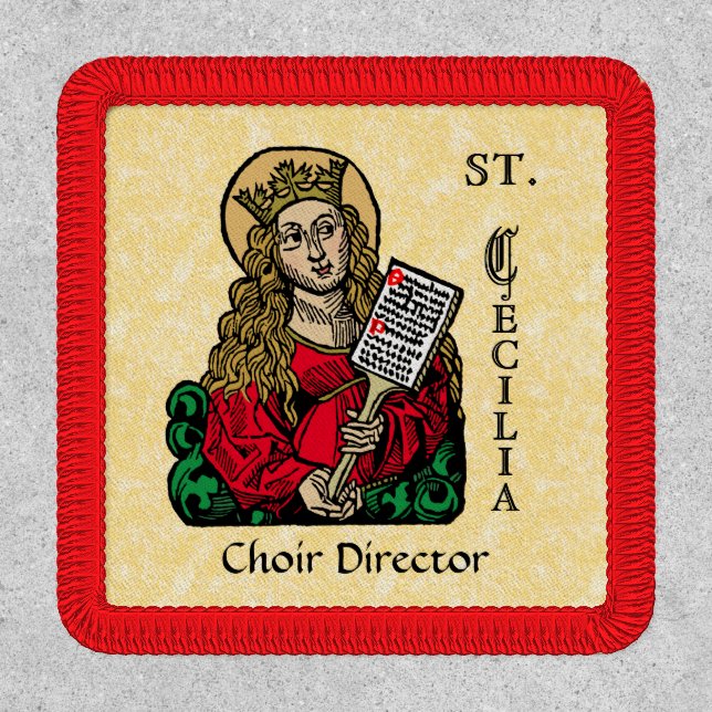 St. Cecilia with Hymn Board (Nuremberg) Patch (Front)
