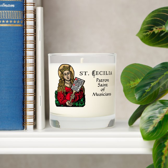 St. Cecilia with Hymn Board (Nuremberg) Scented Candle (Shelf)