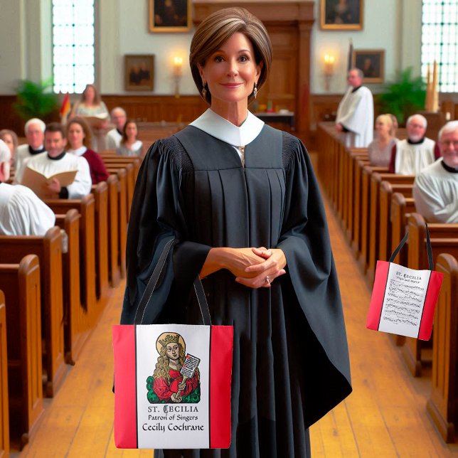 St. Cecilia with Hymn Board (Nuremberg) Tote Bag (Creator Uploaded)
