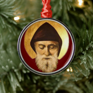 St. Charbel Makhlouf Metal Ornament