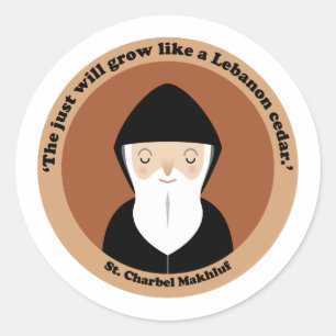 St. Charbel Makhluf Classic Round Sticker