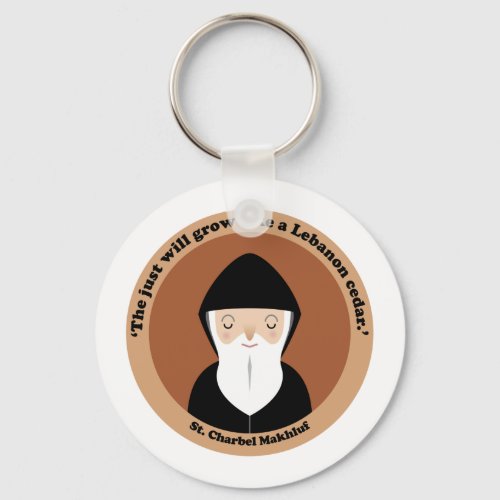 St Charbel Makhluf Keychain