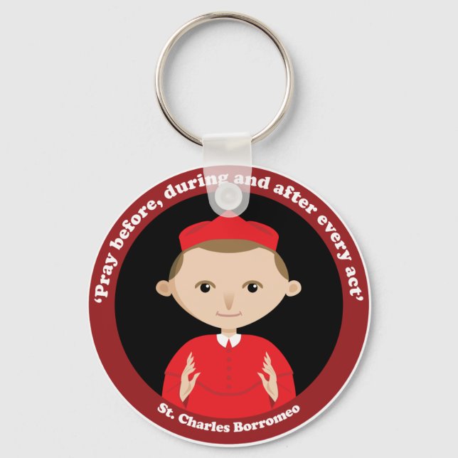 St. Charles Borromeo Keychain (Front)