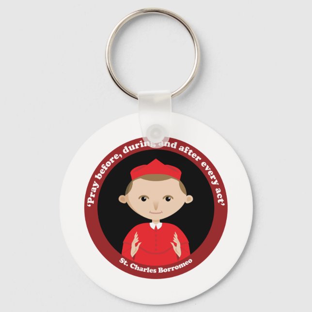 St. Charles Borromeo Keychain (Front)