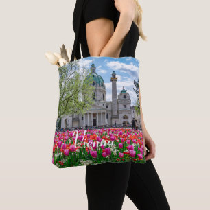 St. Charles Church in spring in Vienna, Austria Tote Bag