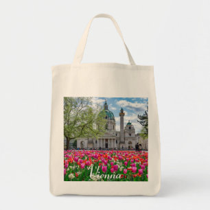 St. Charles Church in spring in Vienna, Austria Tote Bag