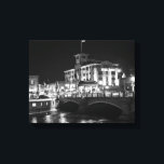 St. Charles, Illinois Canvas Print<br><div class="desc">The Fox River,  Baker Hotel,  and North Avenue in the distance during a cold winter night in downtown St. Charles,  Illinois.</div>