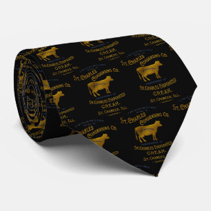 St Charles Illinois DAIRY COW MILK CREAM 1899 Neck Tie