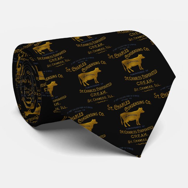 St Charles Illinois DAIRY COW MILK CREAM 1899 Neck Tie (Rolled)