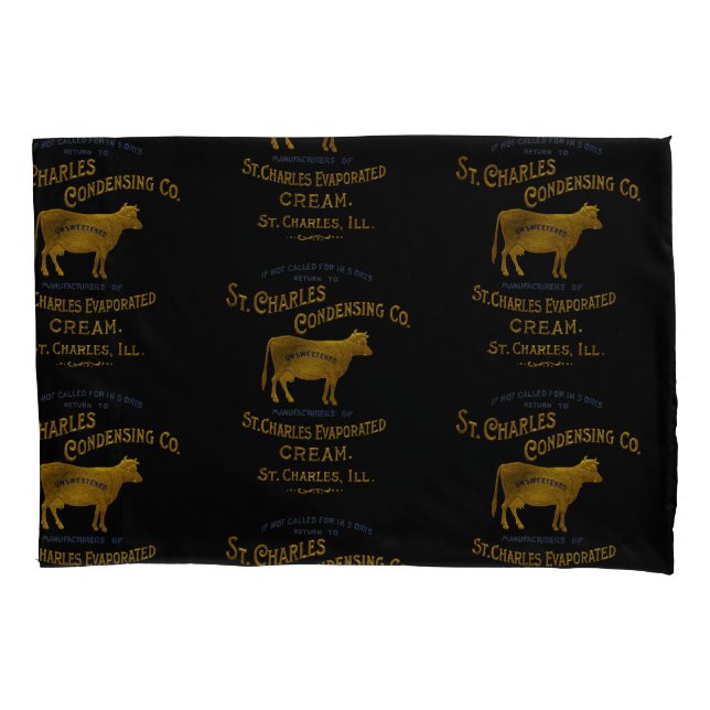 St Charles Illinois DAIRY COW MILK CREAM 1899 Pillow Case (Front)