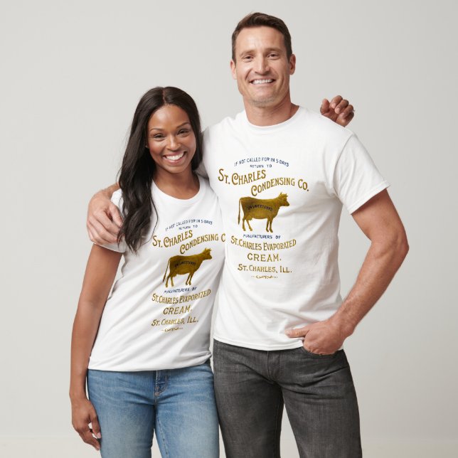 St Charles Illinois DAIRY COW MILK CREAM 1899 T-Shirt (Unisex)
