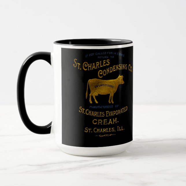 St Charles Illinois Milk Condensing Cream 1899 Mug (Left)