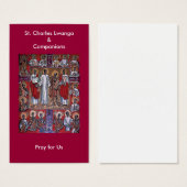 St. Charles Lwanga & Companions Prayer Card (Front & Back)