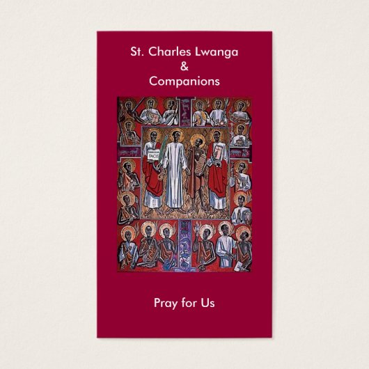 St. Charles Lwanga & Companions Prayer Card (Front)