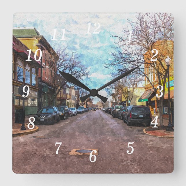 St Charles Main St Painterly Wall Clock (Front)