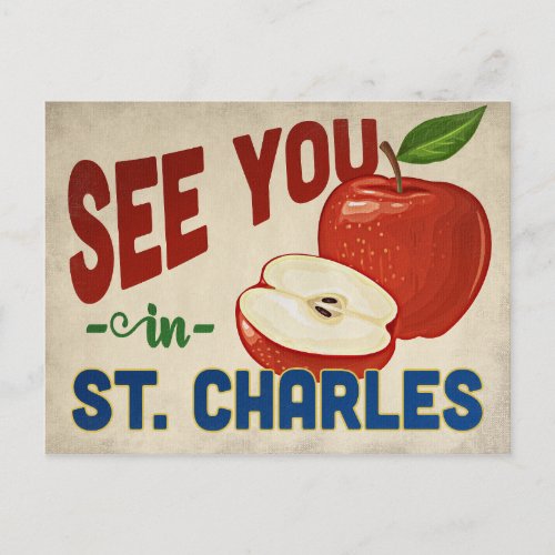 St Charles Missouri Apple _ Vintage Travel Postcard