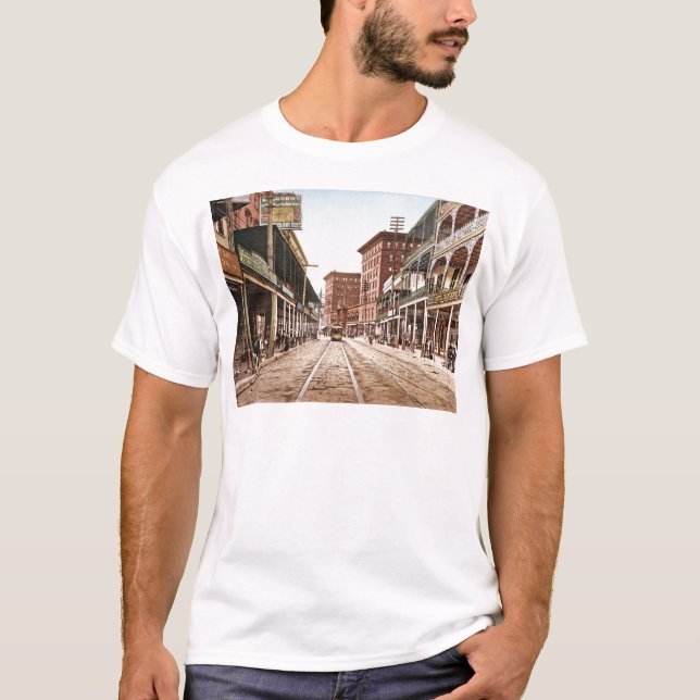 St. Charles Street New Orleans 1900 T-Shirt (Front)
