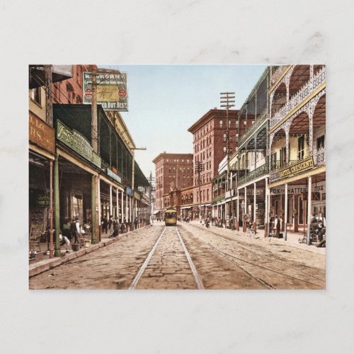St Charles Street New Orleans 1900 Vintage Postcard