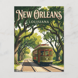 St. Charles Streetcar USA Postcard