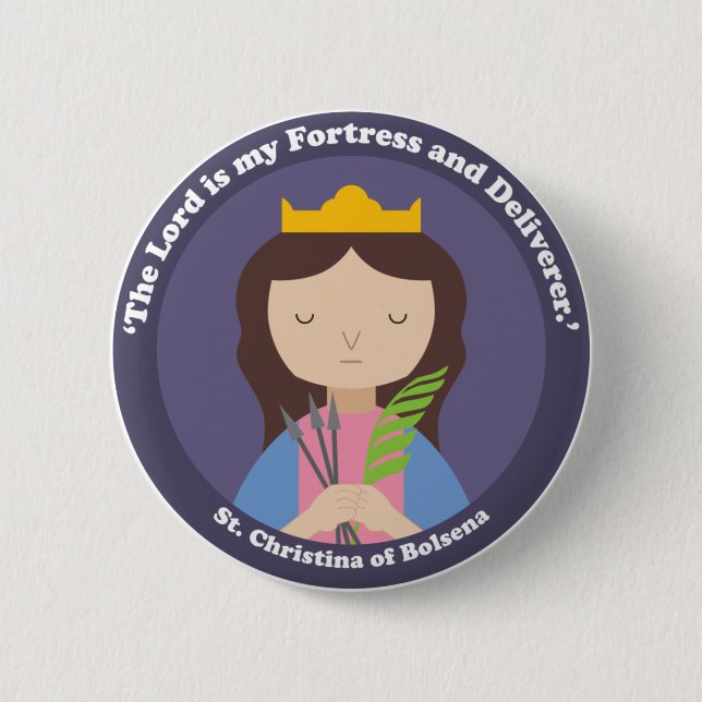 St. Christina of Bolsena Button (Front)
