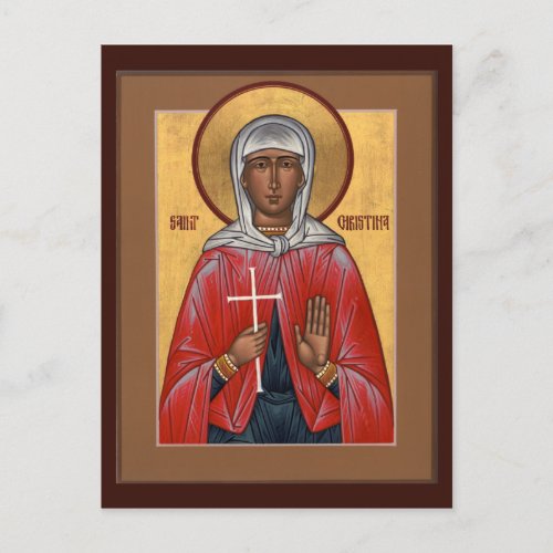 St Christina Prayer Card