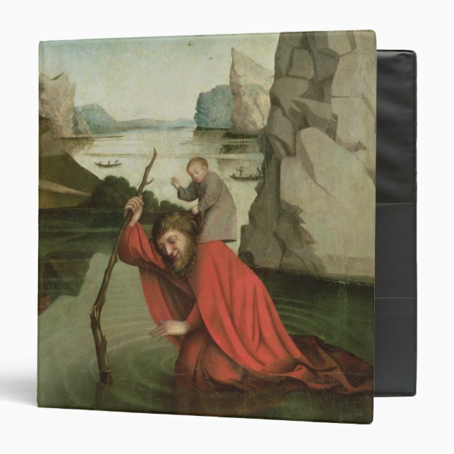 St. Christopher Carrying the Christ Child 3 Ring Binder (Front/Inside)