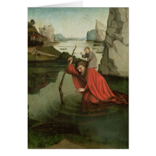 St. Christopher Carrying the Christ Child Cards (Front)