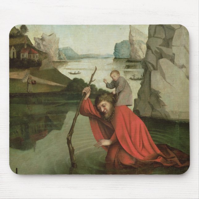 St. Christopher Carrying the Christ Child Mouse Pad (Front)