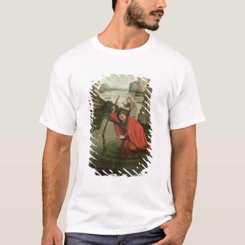 St Christopher Carrying the Christ Child T_Shirt