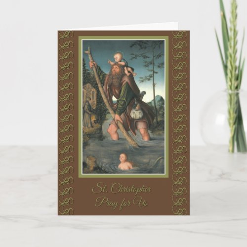 St Christopher  Christ Drivers Test License Card