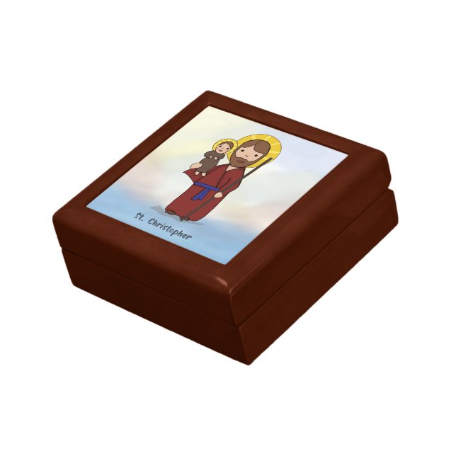St. Christopher Feast Day Saint  Gift Box (Side)