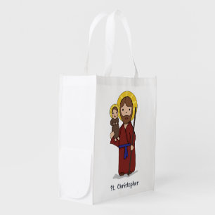 St. Christopher Feast Day Saint  Grocery Bag