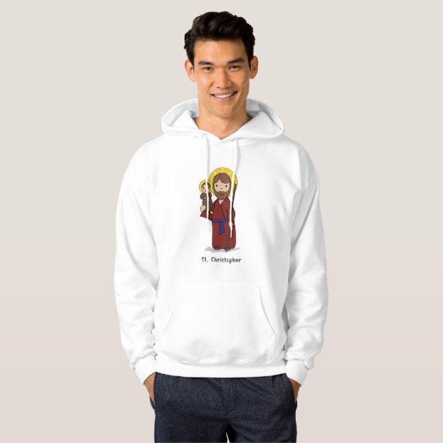 St. Christopher Feast Day Saint  Hoodie (Front Full)