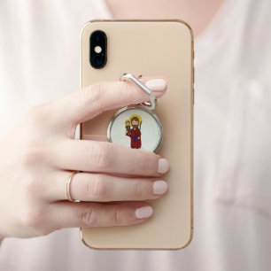 St. Christopher Feast Day Saint Phone Ring Stand