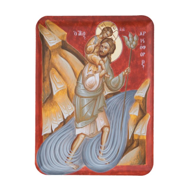 St Christopher Icon Magnet (Vertical)