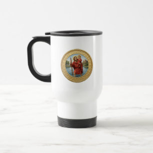 St. Christopher Medal Catholic Patron Saint Travel Mug