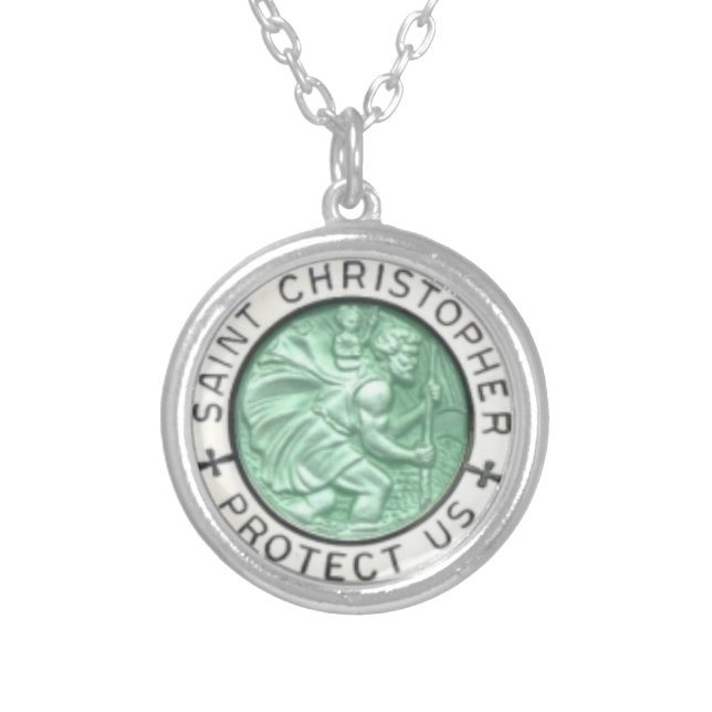 St CHRISTOPHER PENDANT NECKLACE (Front)