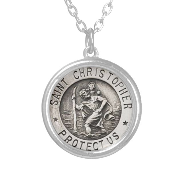 St CHRISTOPHER PENDANT NECKLACE (Front)