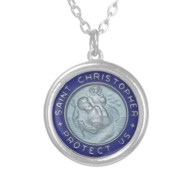 St CHRISTOPHER PENDANT NECKLACE (Front)