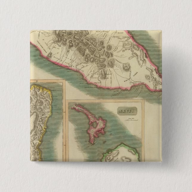 St Christophers 2 Pinback Button (Front)