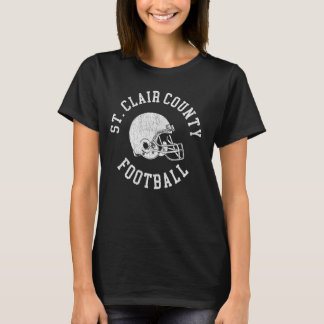 St. Clair County Football Throwback Football Helme T-Shirt