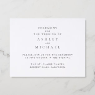 St. Claire Ceremony Details Letterpress Enclosure Card