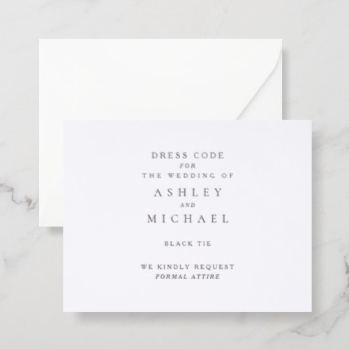 St. Claire | Dress Code Letterpress Enclosure Card