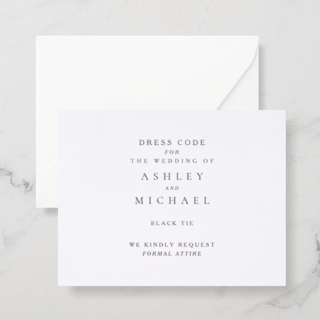 St. Claire | Dress Code Letterpress Enclosure Card