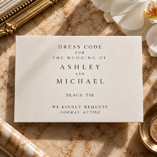 St. Claire Dress Code Letterpress Enclosure Card