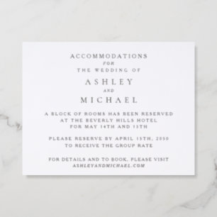 St. Claire Elegant Classic Accommodations Letterpress Enclosure Card