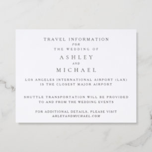 St. Claire Travel Information Letterpress Enclosure Card
