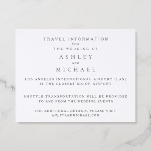 St. Claire | Travel Information Letterpress Enclosure Card