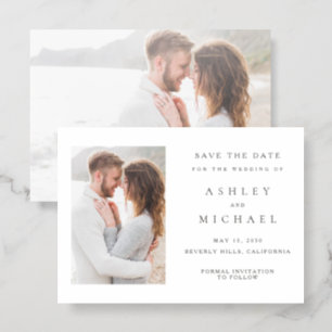 St. Claire Two Photo Save the Date Letterpress Cards